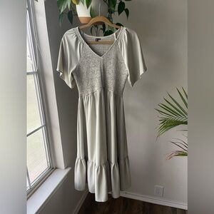 Sage green knee length dress
